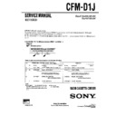 Sony CFM-D1J Service Manual