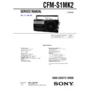 Sony CFM-S1MK2 Service Manual