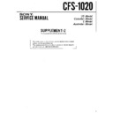 Sony CFS-1020 (serv.man2) Service Manual