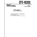 Sony CFS-1020S (serv.man2) Service Manual