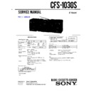 Sony CFS-1030S Service Manual