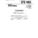 Sony CFS-1055 (serv.man2) Service Manual