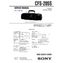 Sony CFS-205S Service Manual