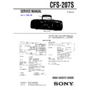 Sony CFS-207S Service Manual