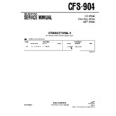Sony CFS-904 Service Manual