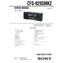 Sony CFS-929SMK2 Service Manual