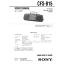 Sony CFS-B15 (serv.man2) Service Manual