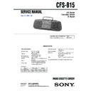 Sony CFS-B15 Service Manual