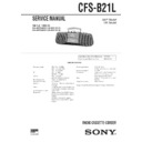Sony CFS-B21L Service Manual