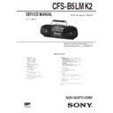 cfs-b5l mk2 service manual