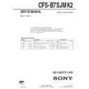 Sony CFS-B7SJMK2 Service Manual