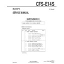 Sony CFS-E14S Service Manual