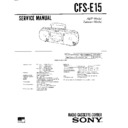 Sony CFS-E15 Service Manual