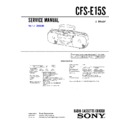 Sony CFS-E15S (serv.man2) Service Manual
