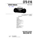 Sony CFS-E16 Service Manual