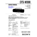 Sony CFS-W308 (serv.man2) Service Manual