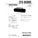 Sony CFS-W308S Service Manual