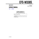 Sony CFS-W338S (serv.man3) Service Manual