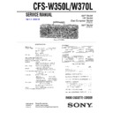 Sony CFS-W350L, CFS-W370L Service Manual