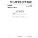 Sony CFS-W350S, CFS-W370S (serv.man2) Service Manual