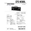 Sony CFS-W380L Service Manual