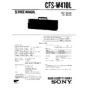 Sony CFS-W410L, CFS-W420L Service Manual