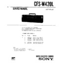 Sony CFS-W420L Service Manual