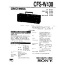 Sony CFS-W430 Service Manual