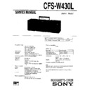 Sony CFS-W430L Service Manual
