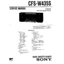Sony CFS-W435S, CFS-W445S Service Manual