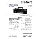 Sony CFS-W470 Service Manual