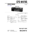 Sony CFS-W470S Service Manual