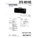 Sony CFS-W510S Service Manual