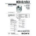 Sony CHC-CL1, CHC-CL3, HCD-CL1, HCD-CL3 Service Manual