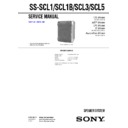Sony CHC-CL1, CHC-CL3, SS-SCL1, SS-SCL1B, SS-SCL3, SS-SCL5 Service Manual