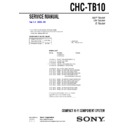 Sony CHC-TB10 Service Manual