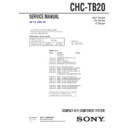 Sony CHC-TB20 Service Manual