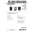 Sony CMT-BX1, CMT-BX3, CMT-BX5, CMT-BX5BT, SS-CBX1, SS-CBX3, SS-CBX5 Service Manual