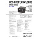 Sony CMT-BX1, CMT-BX3, CMT-BX5BT, HCD-BX5BT, HCD-CBX1, HCD-CBX3 Service Manual