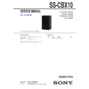 Sony CMT-BX10, SS-CBX10 Service Manual