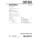 Sony CMT-BX5 Service Manual