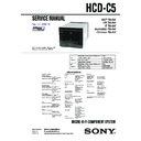 Sony CMT-C5, HCD-C5 Service Manual