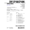 Sony CMT-CP100, CMT-CP100K Service Manual