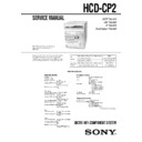 Sony CMT-CP2W, HCD-CP2 (serv.man2) Service Manual