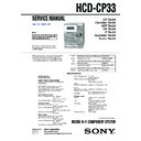 Sony CMT-CP33MD, HCD-CP33, HCD-CP33K Service Manual