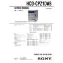 Sony CMT-CPZ1DAB, HCD-CPZ1DAB Service Manual