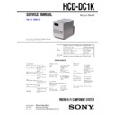 Sony CMT-DC1K, HCD-DC1K Service Manual