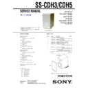 Sony CMT-DH3, CMT-DH5BT, CMT-DH7BT, SS-CDH3, SS-CDH5 Service Manual
