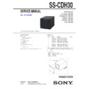 Sony CMT-DH30, SS-CDH30 Service Manual