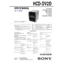 Sony CMT-DV2D, HCD-DV2D Service Manual